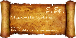 Stipkovits Szabina névjegykártya