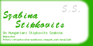 szabina stipkovits business card